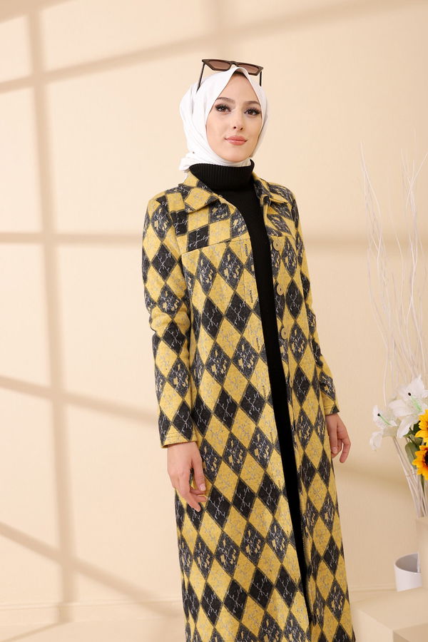 Düğmelı Kap Siyah - 3004