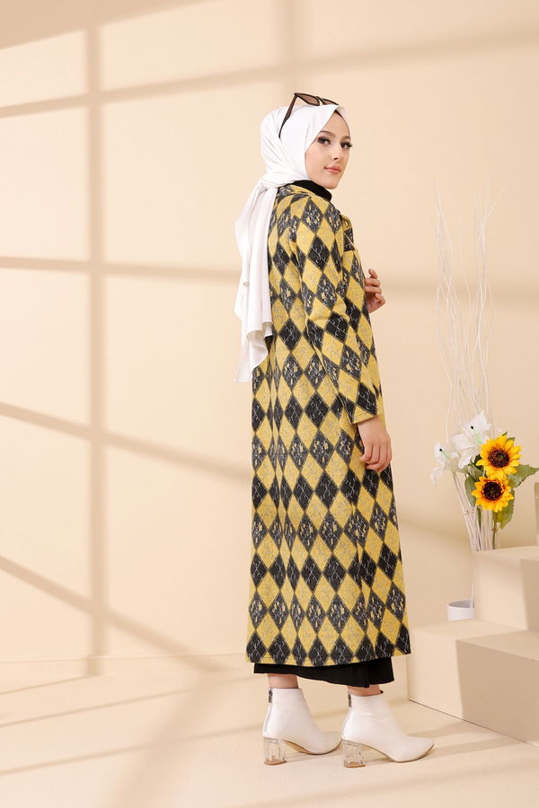 Düğmelı Kap Siyah - 3004