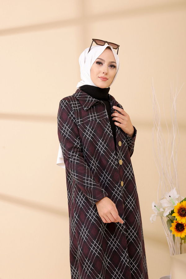 Düğmelı Kap Siyah - 3004