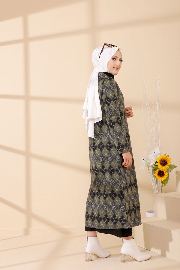 Düğmelı Kap Siyah - 3004