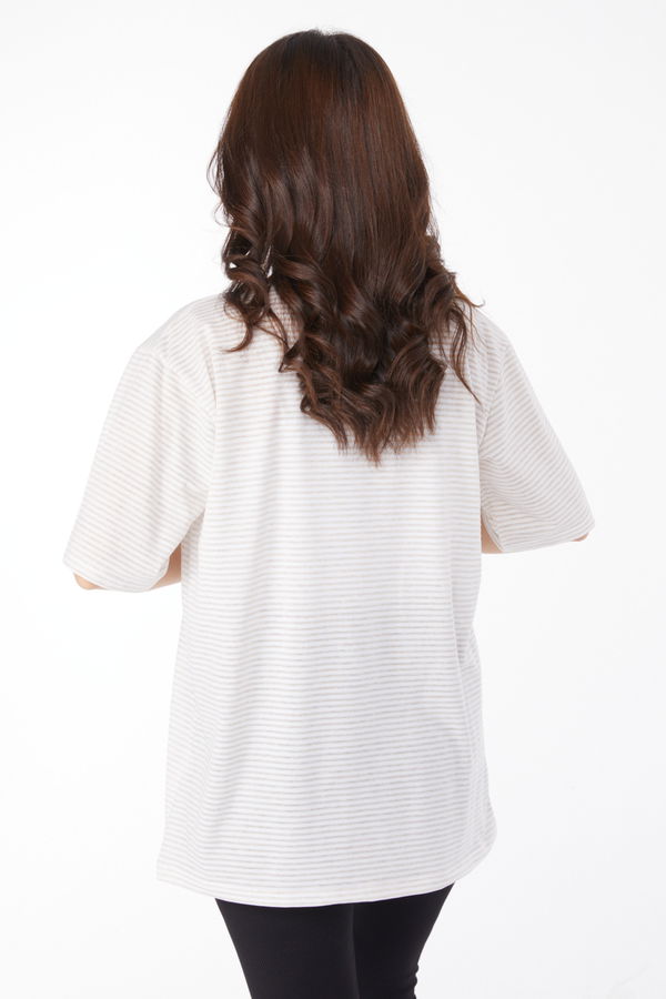 Çizglİi T-short Bej - 25119