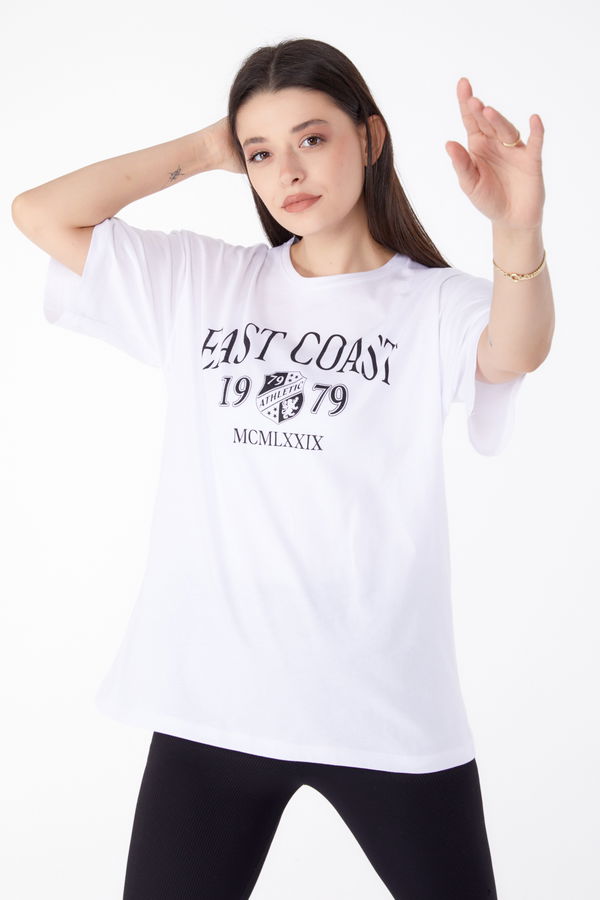 Baskılı T-shirt Beyaz - 25297