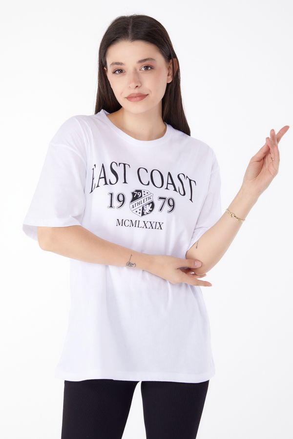Baskılı T-shirt Beyaz - 25297