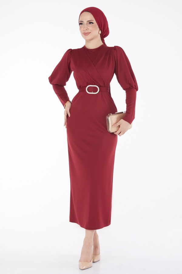 Elbise Bordo - 11615