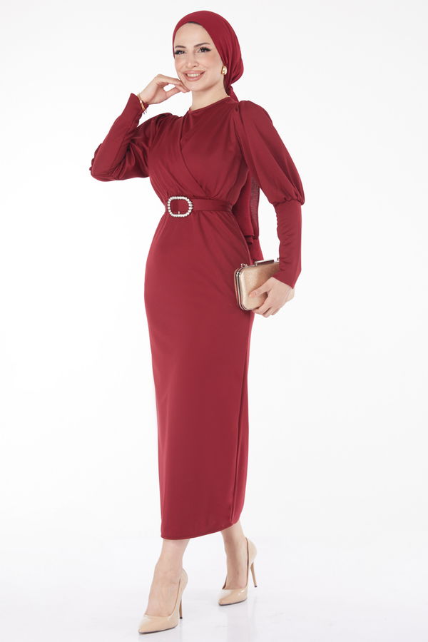 Elbise Bordo - 11615