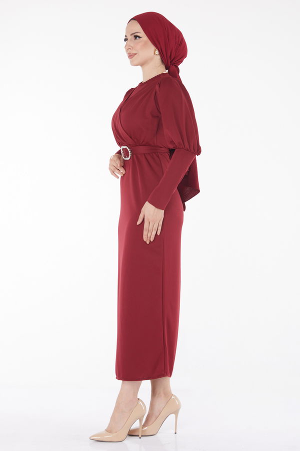 Elbise Bordo - 11615