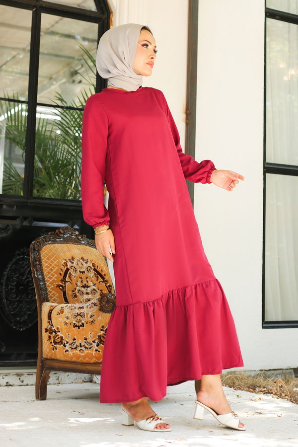 Elbise Bordo - 13202