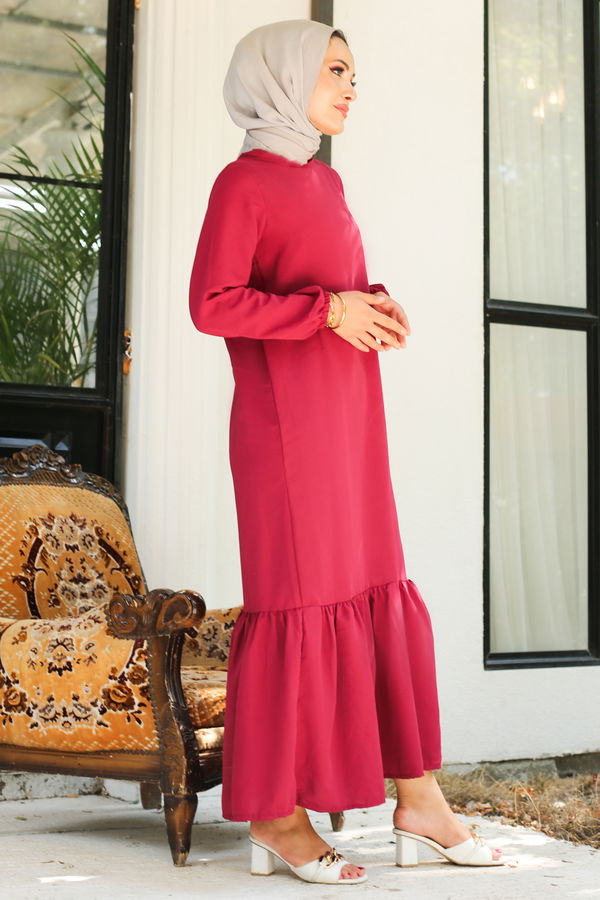 Elbise Bordo - 13202