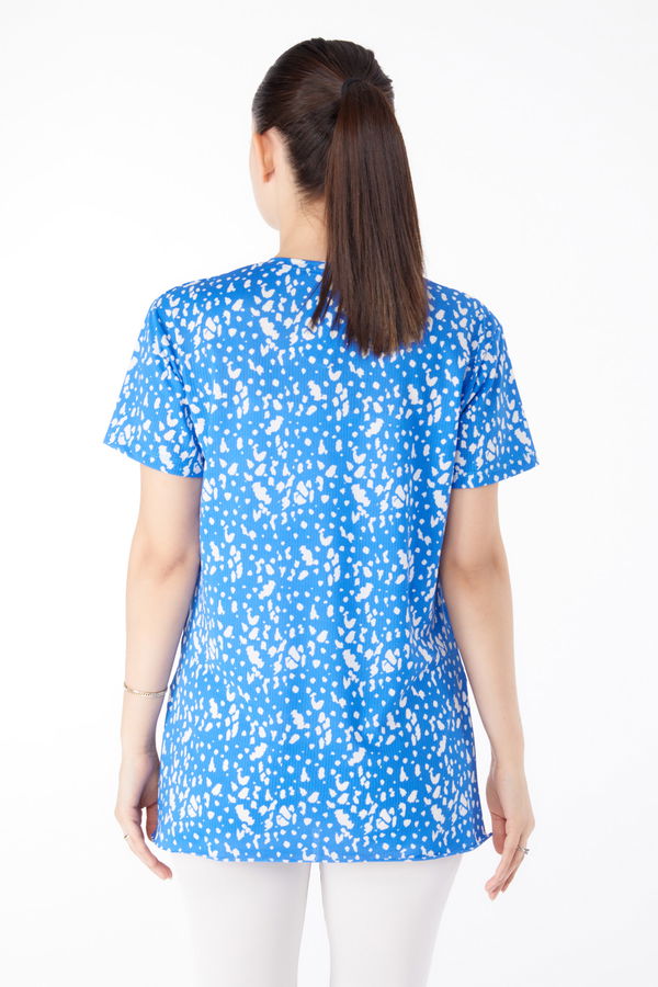 Desenli T-shirt Mavi - 24740