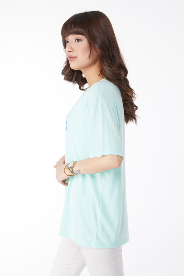 Baskılı T-shirt Mint - 25172