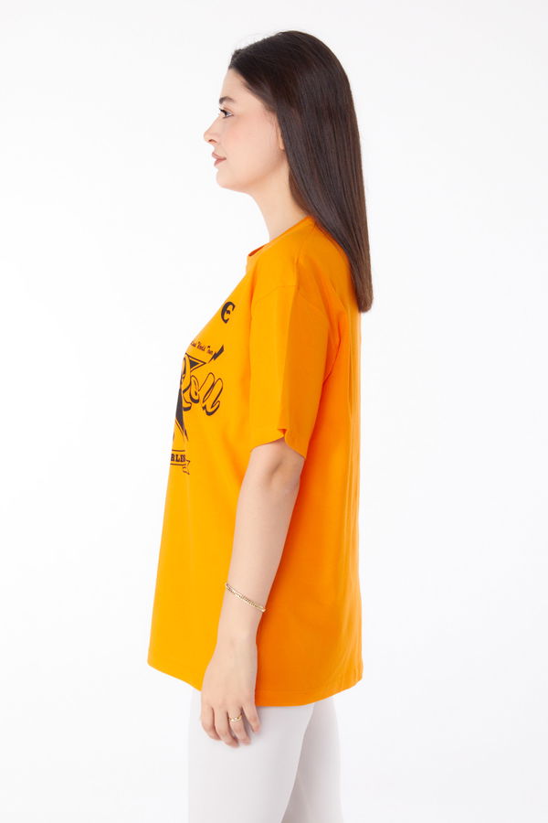 Baskılı T-shirt Oranj - 25700