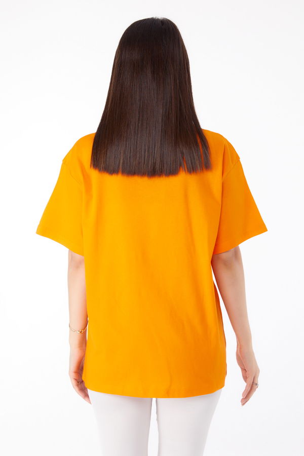Baskılı T-shirt Oranj - 25700