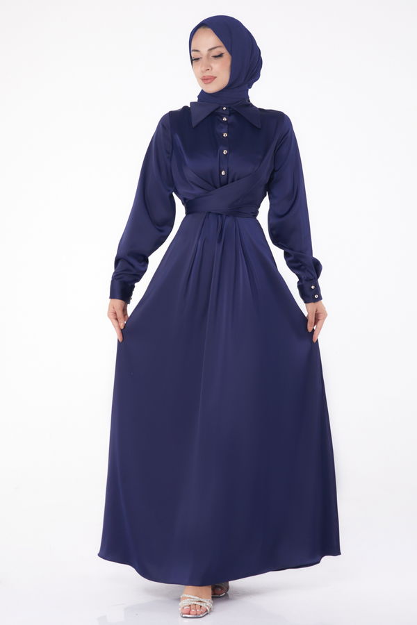 Abiye Elbise Lacivert - 26194