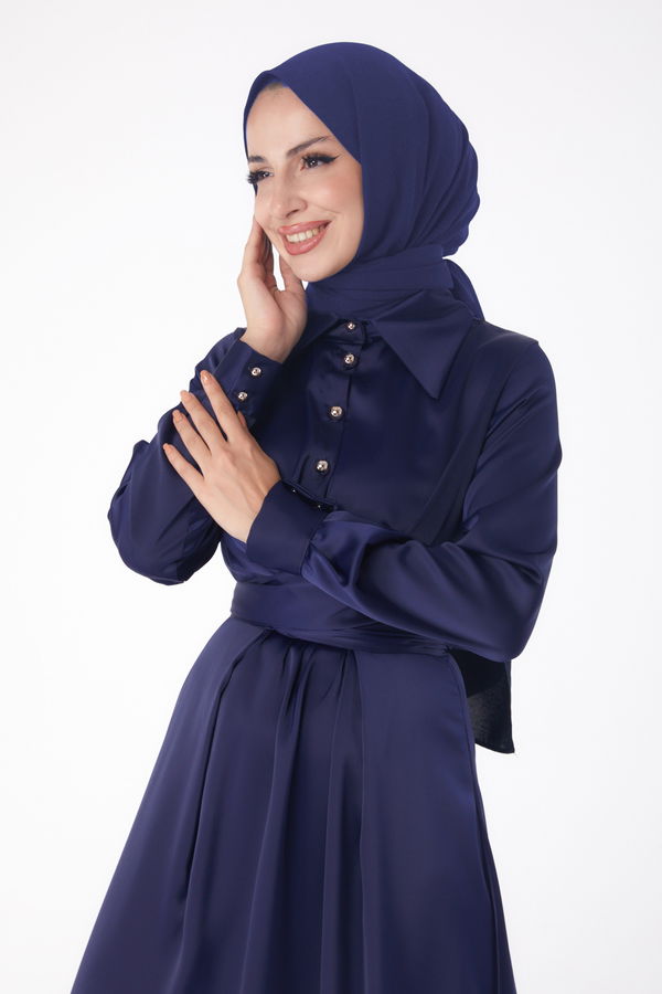 Abiye Elbise Lacivert - 26194