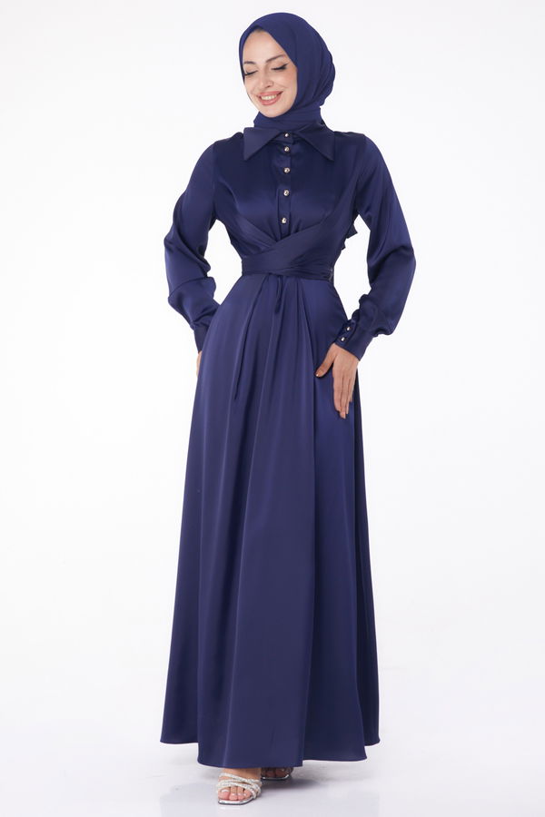 Abiye Elbise Lacivert - 26194