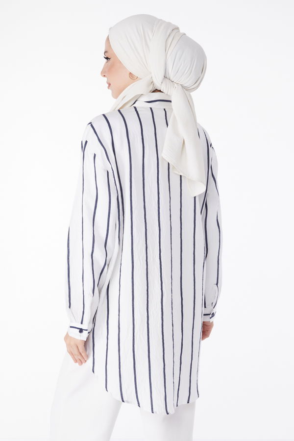 Tek Cepli Tunik Lacivert - 25242