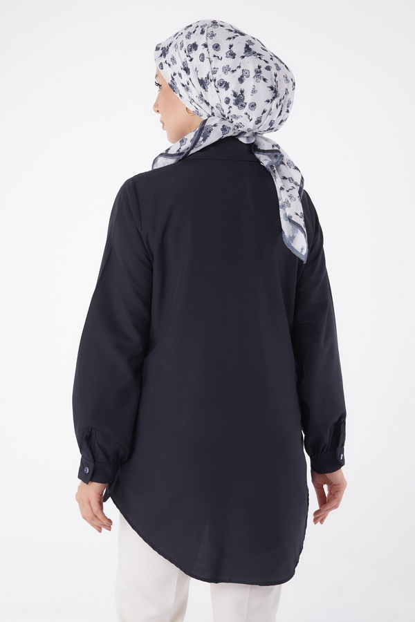 Bağcık Detaylı Tunik Siyah - 13250