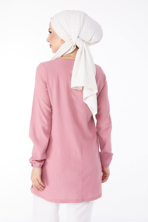 Nakışlı Tunik Gül - 13185