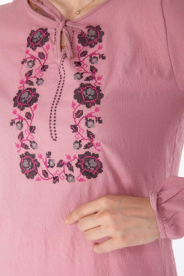 Nakışlı Tunik Gül - 13185