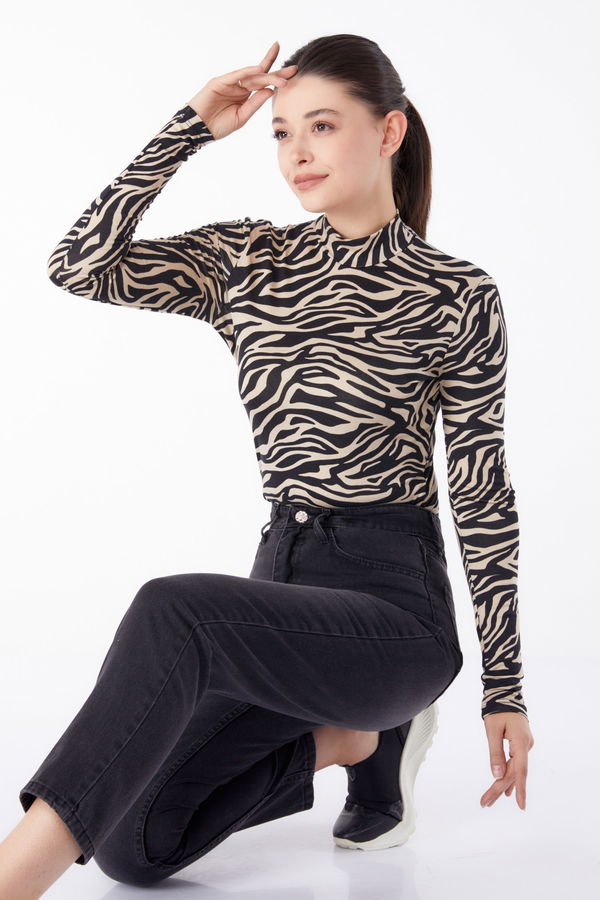 Kot Pantolon Yüksek Bel Mom Jeans Füme - 25178