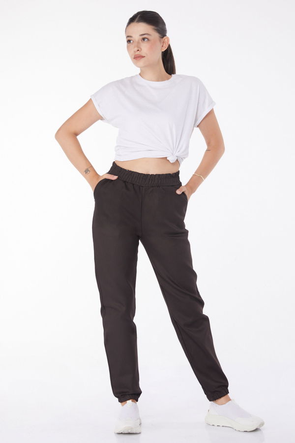 Lastikli Kot Pantolon Kahve - 25922