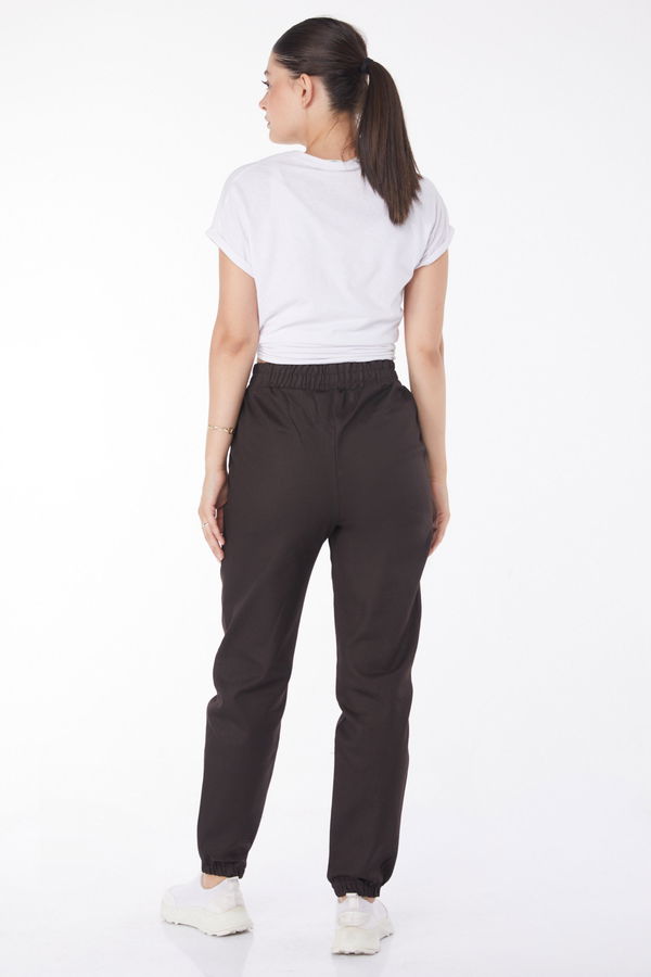 Lastikli Kot Pantolon Kahve - 25922