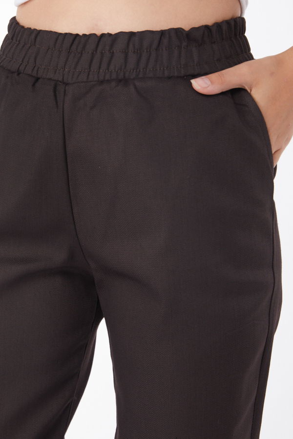 Lastikli Kot Pantolon Kahve - 25922