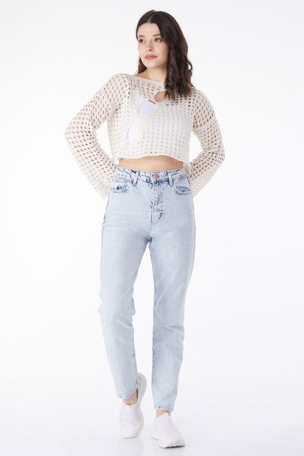 Mom Jeans Kot Pantolon Kotrengi - 50009