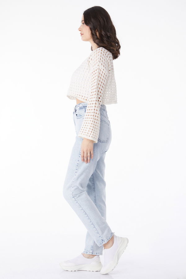 Mom Jeans Kot Pantolon Kotrengi - 50009