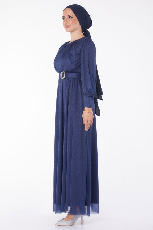 Abiye Elbise Lacivert - 11005