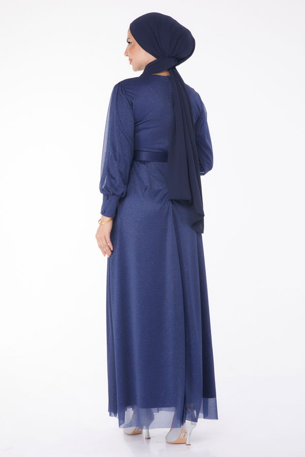 Abiye Elbise Lacivert - 11005