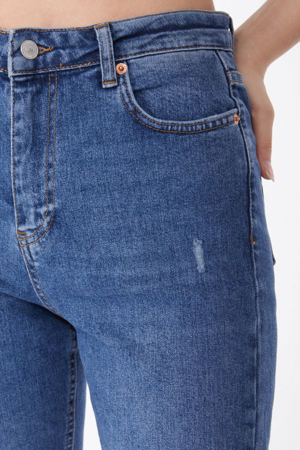 Mam Jeans Kot Pantolon Mavi - 50005