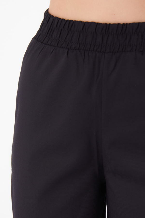 Beli Lastikli Kumaş Pantolon Siyah - 25645