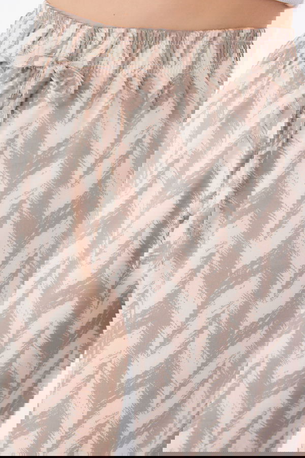 Desenli Pantolon Vizon - 13264