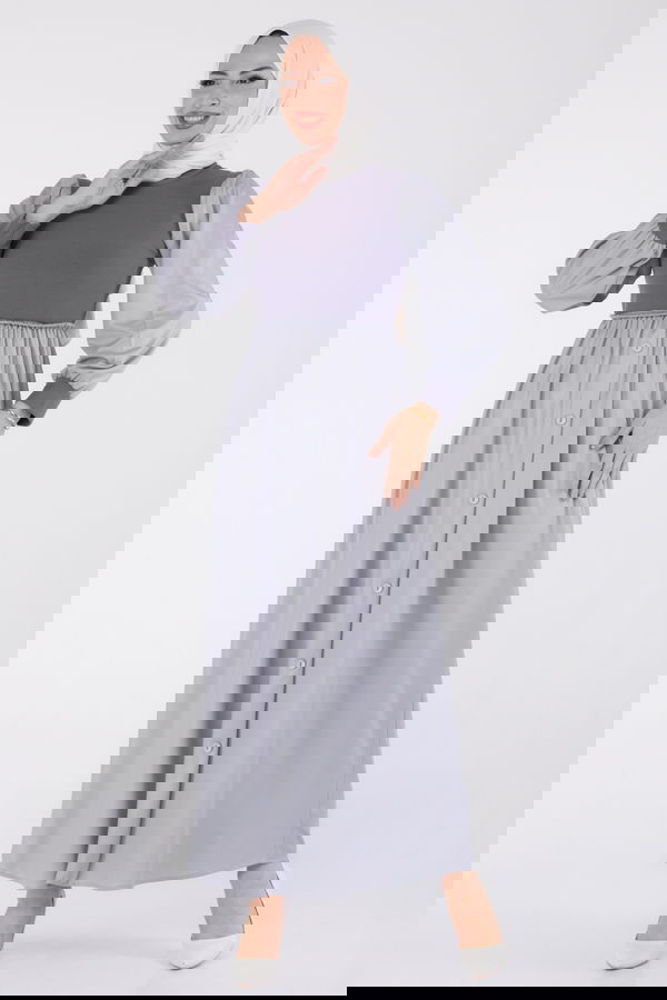 Elbise Gri - 13336