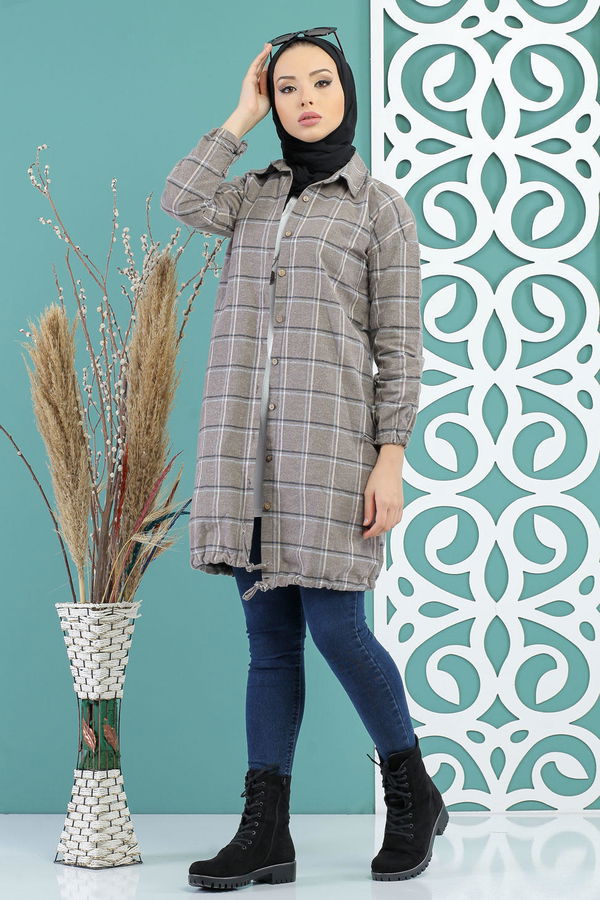 Ekose Tunik Vizon - 02 7686