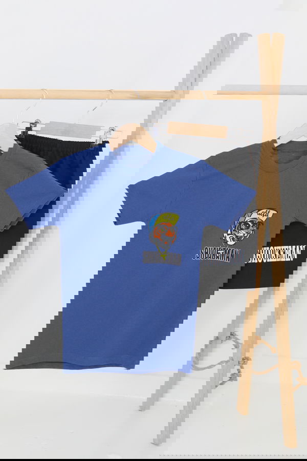Erkek Çocuk Lacivert Baskılı Eşofman Takımı - 27451