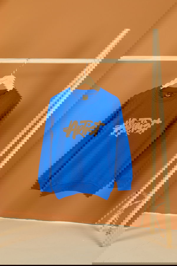 Erkek Çocuk Saks Nakışlı Sweatshirt - 26553