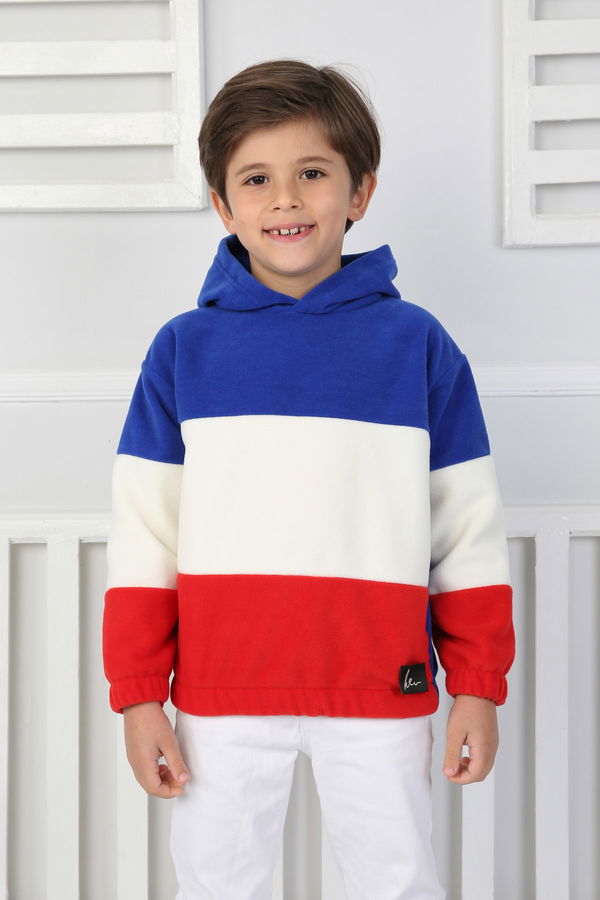 Erkek Çocuk Saks Renkli Çocuk Polar Sweat - 26725