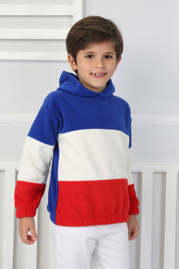 Erkek Çocuk Saks Renkli Çocuk Polar Sweat - 26725
