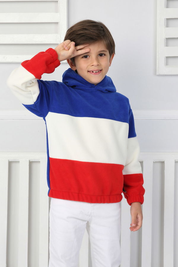 Erkek Çocuk Saks Renkli Çocuk Polar Sweat - 26725