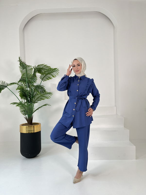 Fırfır Detaylı İkili Takım - 27003