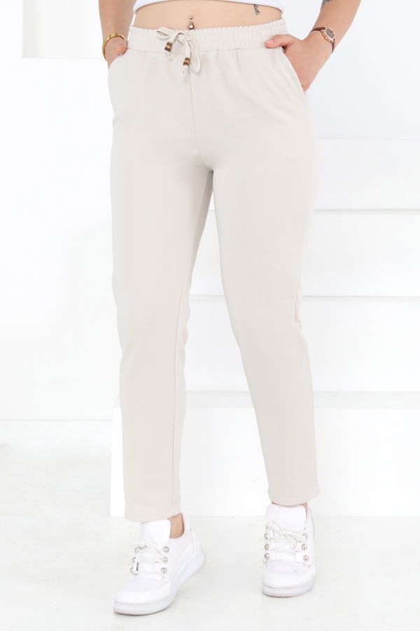 Havuç Pantolon Krem - 27076