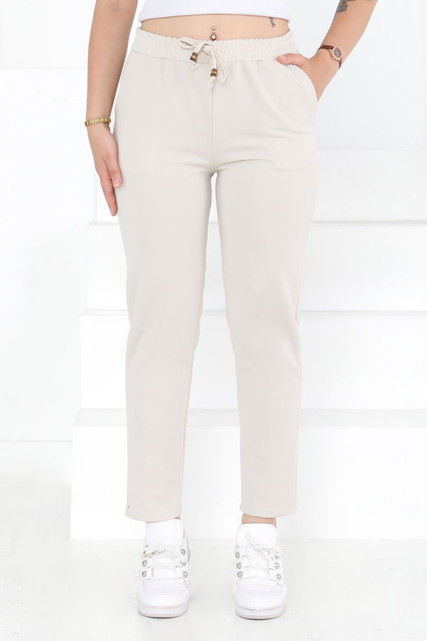 Havuç Pantolon Krem - 27076
