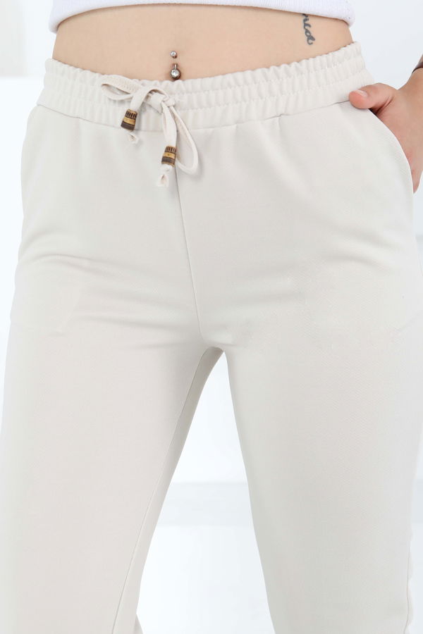 Havuç Pantolon Krem - 27076