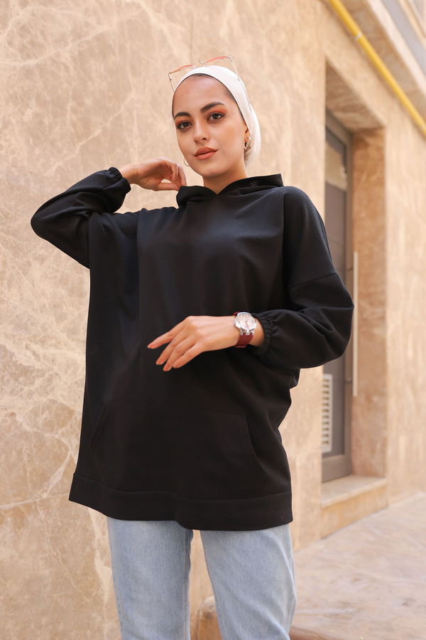 Hooded Sweat Black - 3258