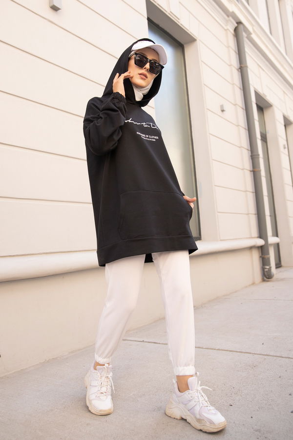 Hooded Sweatshirt Black - 8617