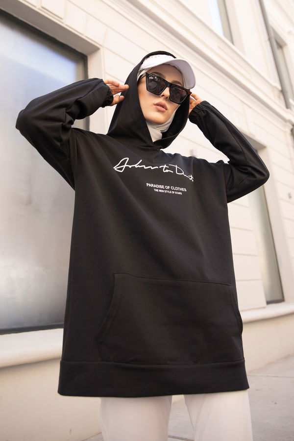 Hooded Sweatshirt Black - 8617