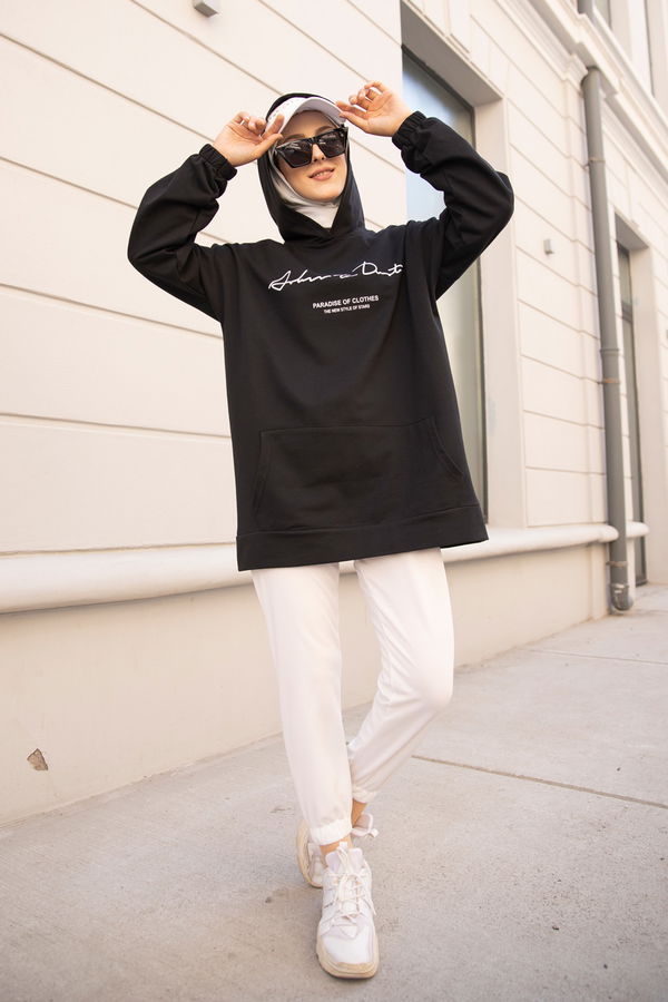 Hooded Sweatshirt Black - 8617