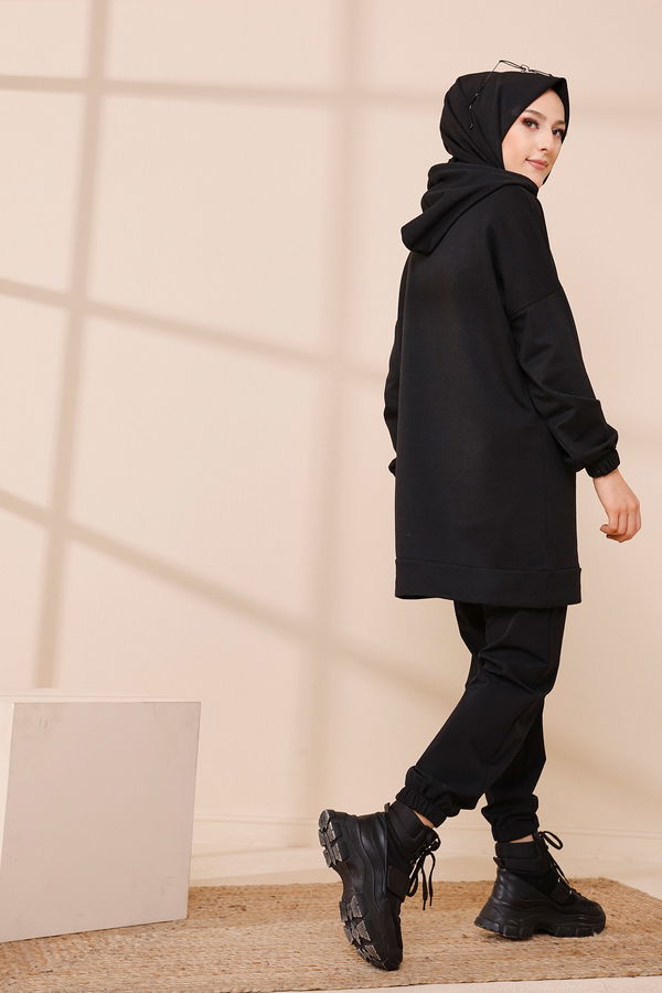 Hooded Tunic Black - 4180